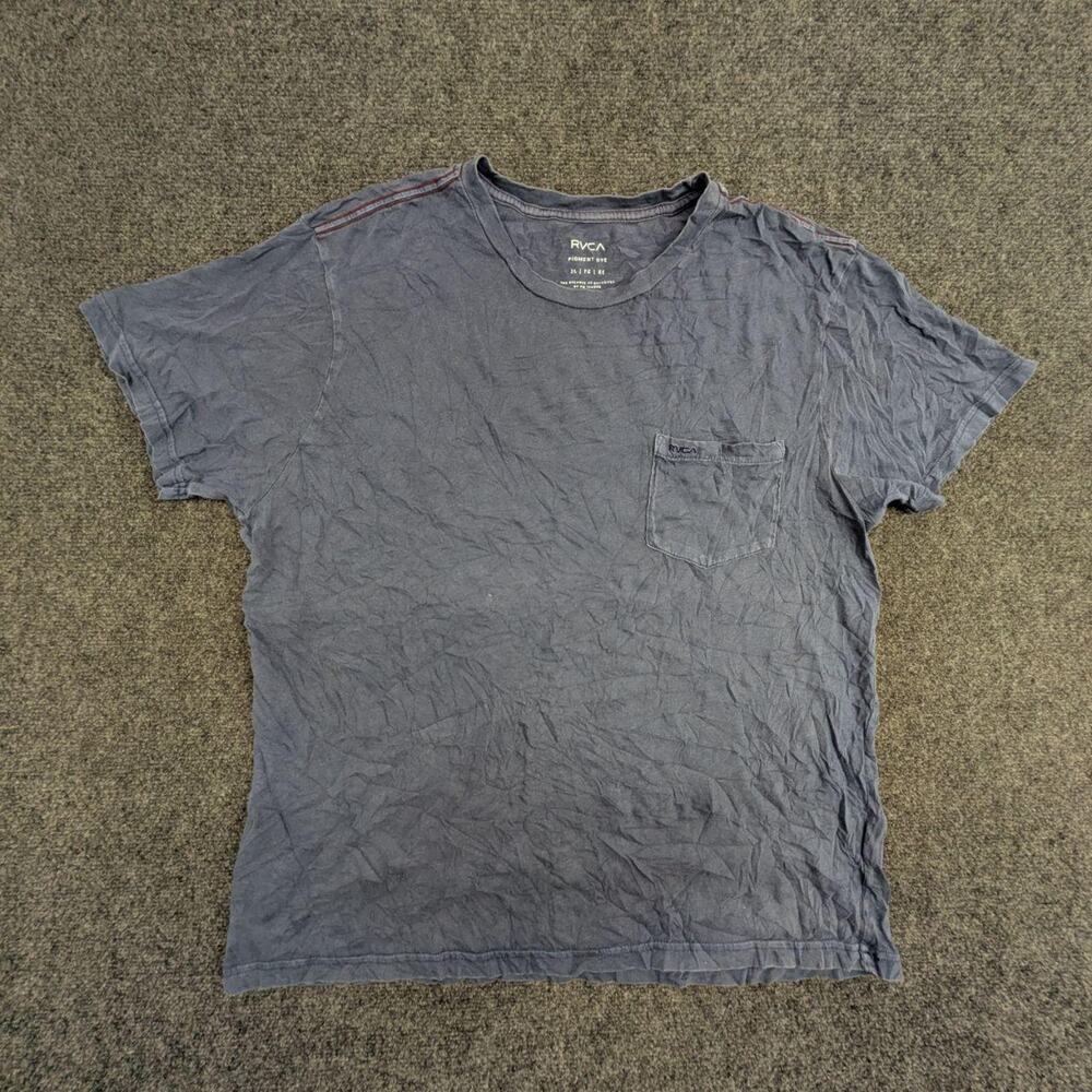 RVCA T Shirt Mens XL Grey Short Sleeve Crew Neck Lightweight Cotton Blend Tee